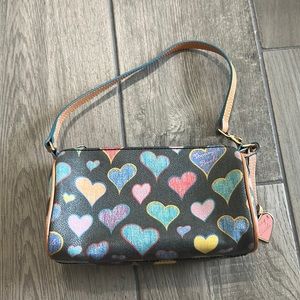 Dooney and bourke crayon hearts mini bag